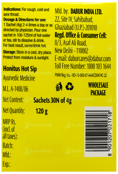 Dabur Honitus Hot Sip Granules 4Gm Pack Of 30 Sachets