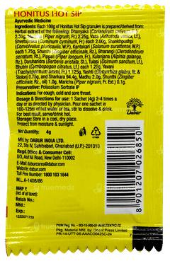 Dabur Honitus Hot Sip Granules 4Gm Pack Of 30 Sachets