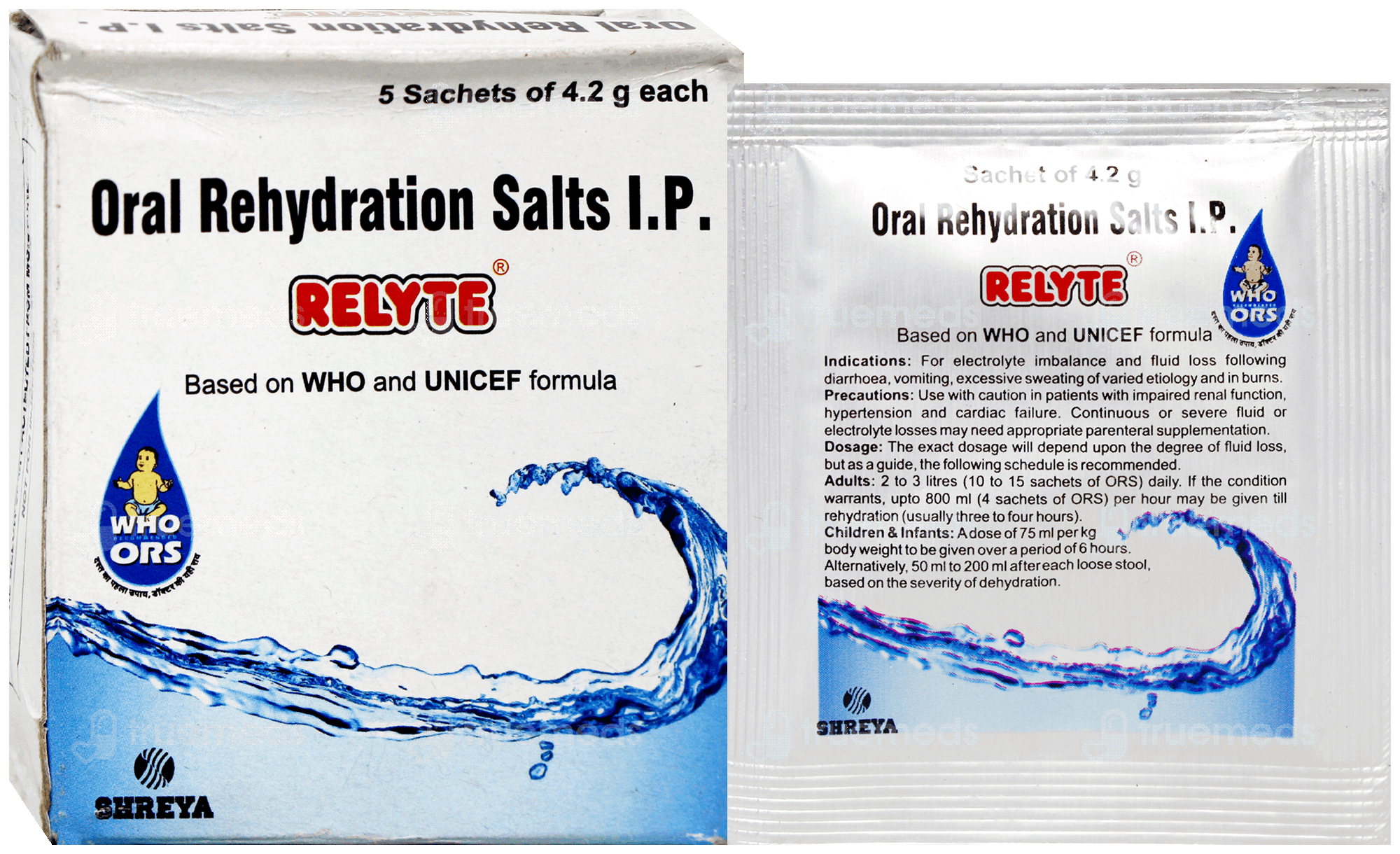 Relyte Powder 42 Gm Pack Of 5 - Uses, Side Effects, Dosage, Price ...