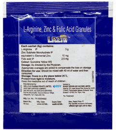 Lrzin Lemony Orange Flavour Sugar Free Sachet 6gm