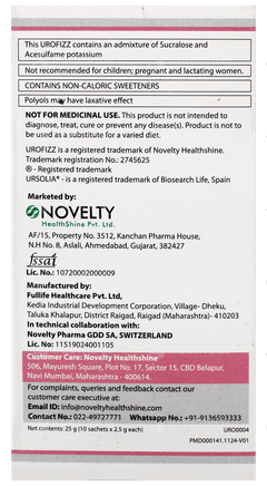 Urofizz Raspberry Flavour Effervescent Granules 2.5Gm Urofizz Raspberry Flavour Effervescent Granules 2.5Gm