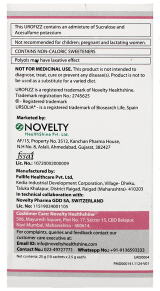Urofizz Raspberry Flavour Effervescent Granules 2.5Gm