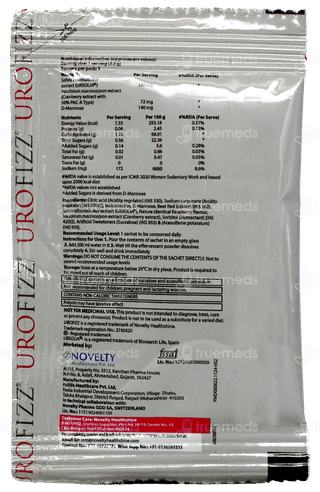 Urofizz Raspberry Flavour Effervescent Granules 2.5Gm