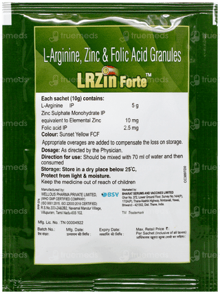 Lrzin Forte Orange Flavour Sugar Free Granules 10Gm