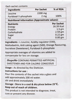 Shape Me Orange Flavour Sachet 4.5gm