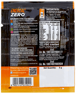 Enerzal Zero Orange Flavour Powder 5gm