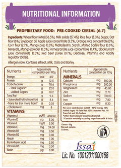 Nestle Ceregrow Multigrain With Milk & Fruits From 2-6 Years Kids Cereal 50gm Of 12 Sachets