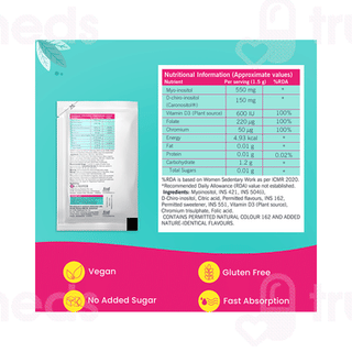 Chicnutrix Cysterhood Inositol Pcos Ovarian Health Management Raspberry Sachet 20