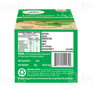 Organic India Ashwagandha Tulsi Green Tea Sachet 25