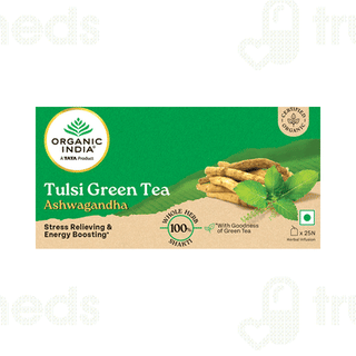 Organic India Ashwagandha Tulsi Green Tea Sachet 25