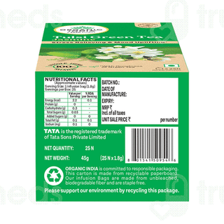 Organic India Tulsi Jasmine Green Tea Sachet 25