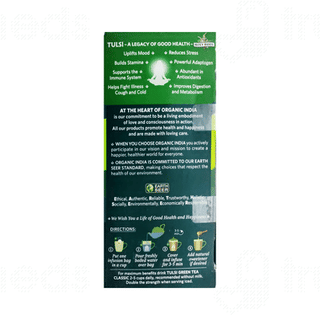 Organic India Tulsi Green Tea Classic Box Of 25 Sachets