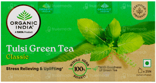 Organic India Tulsi Green Tea Classic Box Of 25 Sachets