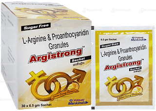 Argistrong Lemon Orange Flavour Sugar Free Sachet 6.5gm