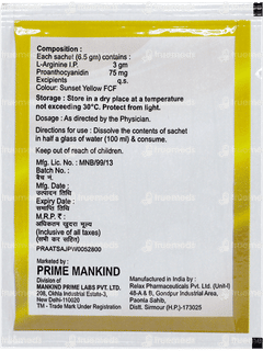 Argistrong Lemon Orange Flavour Sugar Free Sachet 6.5gm