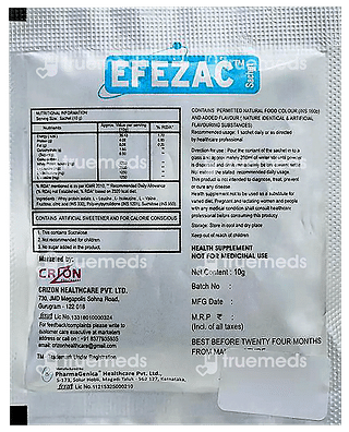 Efezac Delicious Orange Sugar Free Sachet 10 GM