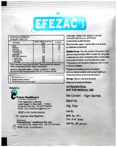 Efezac Orange Flavour Sugar Free Sachet 10Gm