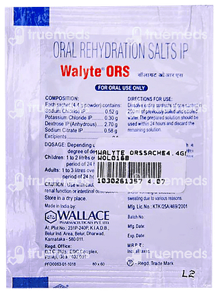 Walyte Ors Orange Flavour Sachet 4.4 GM