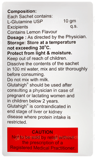 Glutahigh Lemon Flavour Powder 15gm