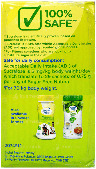 Sugar Free Natura 0.75Gm Pack Of 100 Sachets