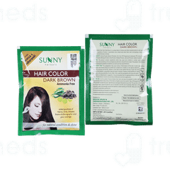 Baksons Sunny Herbals Hair Color Dark Brown Sachet 1