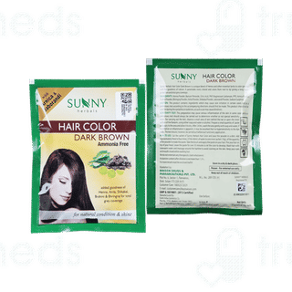 Baksons Sunny Herbals Hair Color Dark Brown Sachet 1