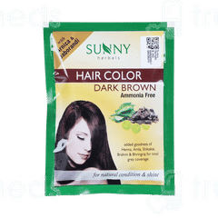 Baksons Sunny Herbals Hair Color Dark Brown Sachet 1