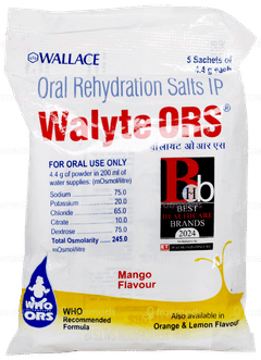 Walyte Ors Mango Flavour 4.4gm Pack Of 5 Sachets Walyte Ors Mango Flavour 4.4gm Pack Of 5 Sachets