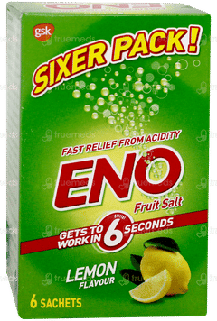 Eno Fruit Salt Lemon Flavour 5gm Pack Of 6 Sachets