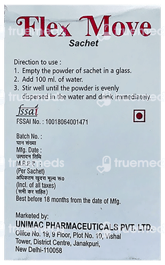 Flex Move Orange Flavour Sugar Free Sachet 12.5gm