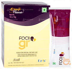 Focii Gr Orange Flavour Powder 10gm Focii Gr Orange Flavour Powder 10gm