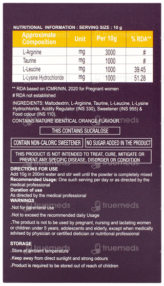 Focii Gr Orange Flavour Powder 10gm