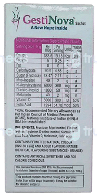 Gestinova Orange Flavour 5gm Pack Of 10 Sachets