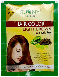 Baksons Sunny Herbals Light Brown Hair Color Sachet 1