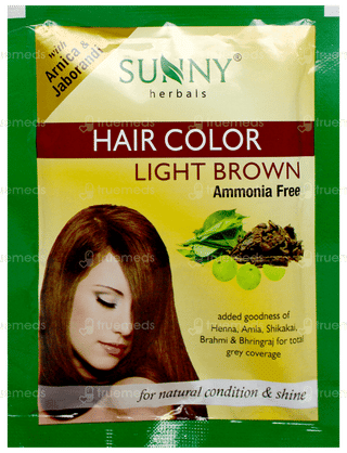 Baksons Sunny Herbals Light Brown Hair Color Sachet 1