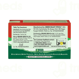 Organic India Stevia Natural Sweetener Sachets 25