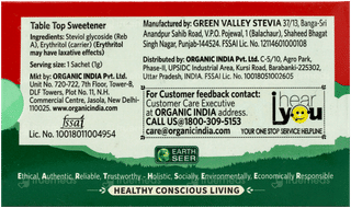 Organic India Stevia Natural Sweetener Sachets 25