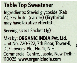 Organic India Stevia Natural Sweetener Sachets 25