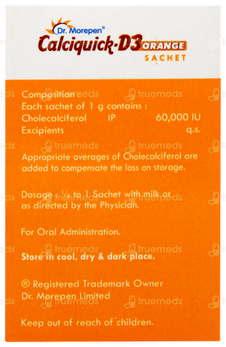 Calciquick D3 Orange Sugar Free Sachet 1gm