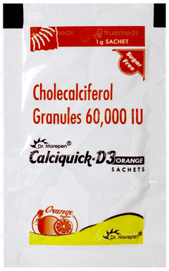 Calciquick D3 Orange Sugar Free Sachet 1gm