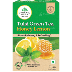 Organic India Tulsi Green Tea Honey Lemon Infusion Bag 25 Organic India Tulsi Green Tea Honey Lemon Infusion Bag 25