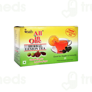 Sneh All In One Herbal Lemon Sulphur Less Sugar Tea Bags 25