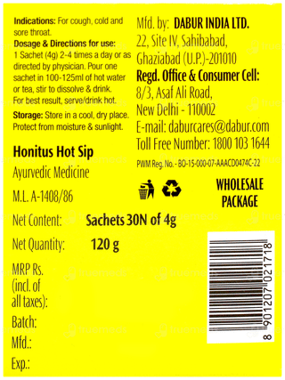 Dabur Honitus Hot Sip 4Gm Pack Of 30 Sachets