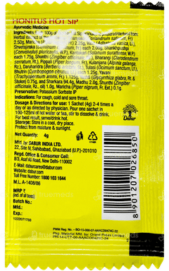 Dabur Honitus Hot Sip 4gm Pack Of 30 Sachets