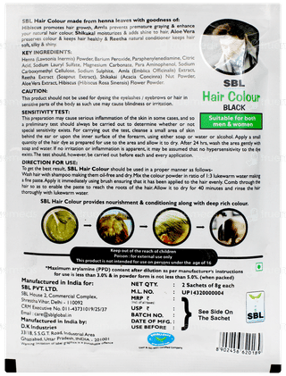 Sbl Hair Colour Black 16gm