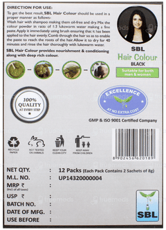 Sbl Hair Colour Black 16Gm