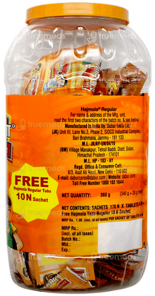 Dabur Hajmola Regular Sachets 170 With 10 Sachets Free