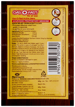 Gasofast Active Jeera 5gm Pack Of 6 Sachets