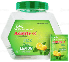 Dr Morepen Acidity X Instant Relief Lemon Flavour 5gm  Pack Of 50 Sachets