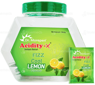 Dr Morepen Acidity X Instant Relief Lemon Flavour 5gm  Pack Of 50 Sachets